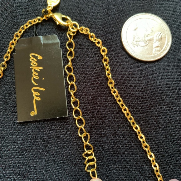 Cookie Lee pink pearl necklace - Picture 3 of 4